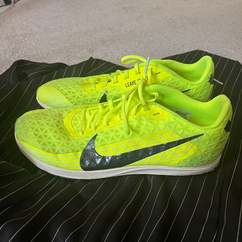 Nike Volt Green Athletic Shoes with Black Swoosh